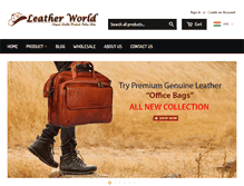 Tablet Screenshot of leatherworldonline.net